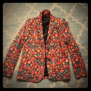 Zara print blazer
