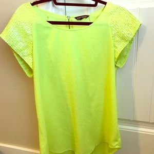 Express neon sequin shirt
