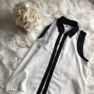 Sheer button down top