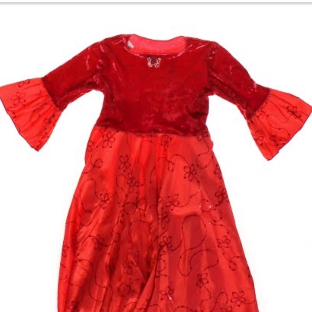 Girls size small velvet embellished dress