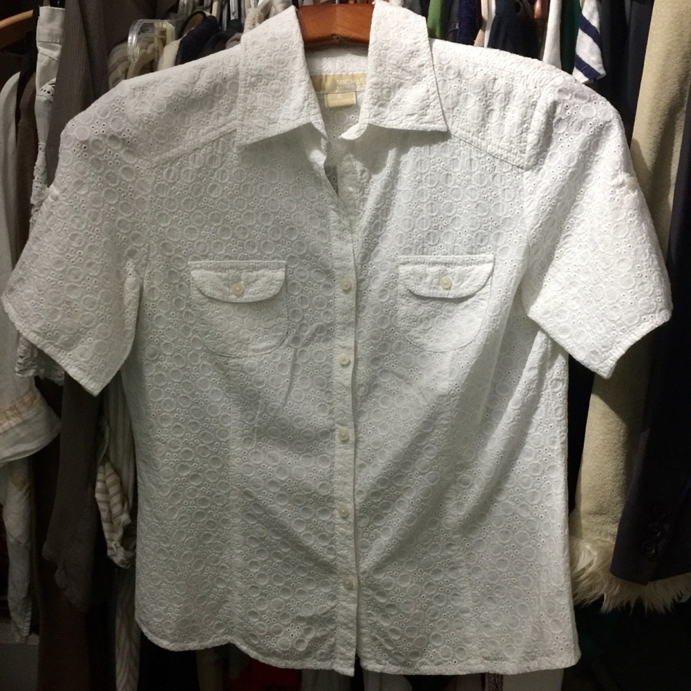 Michael Kors white button down shirt