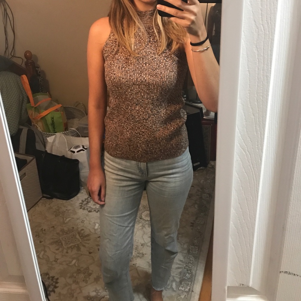 Madewell Marled Mockneck Sweater Tank