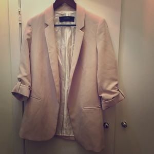 Blush Zara boyfriend blazer S like new!