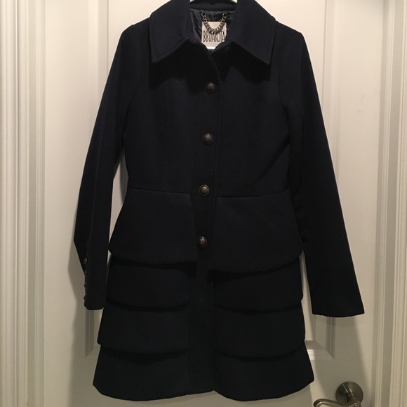 BB Dakota Navy Ruffle Jacket - Picture 2 of 5