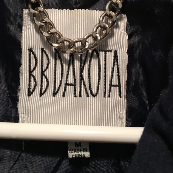 BB Dakota Navy Ruffle Jacket - Picture 3 of 5