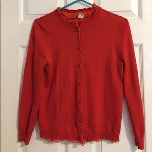 J. Crew Red merino wool cardigan sz S