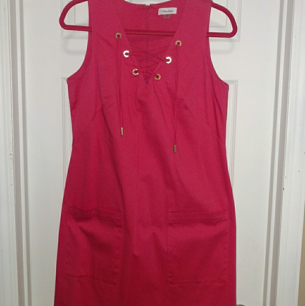 Pink Calvin Klein dress
