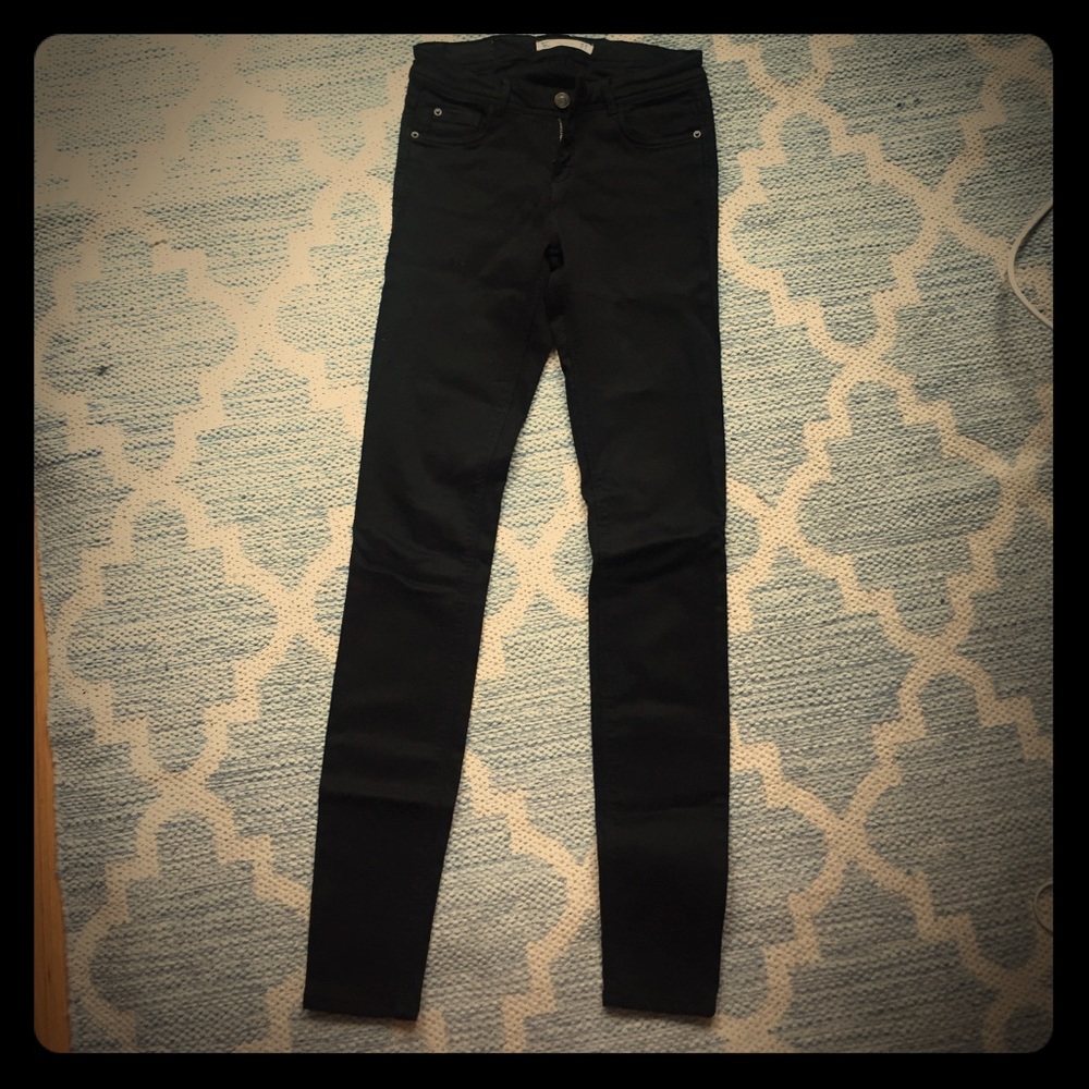 Zara black stretch skinny jeans