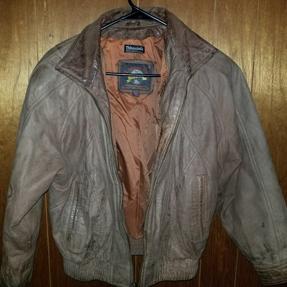 Adventure bound thinsulate leather coat