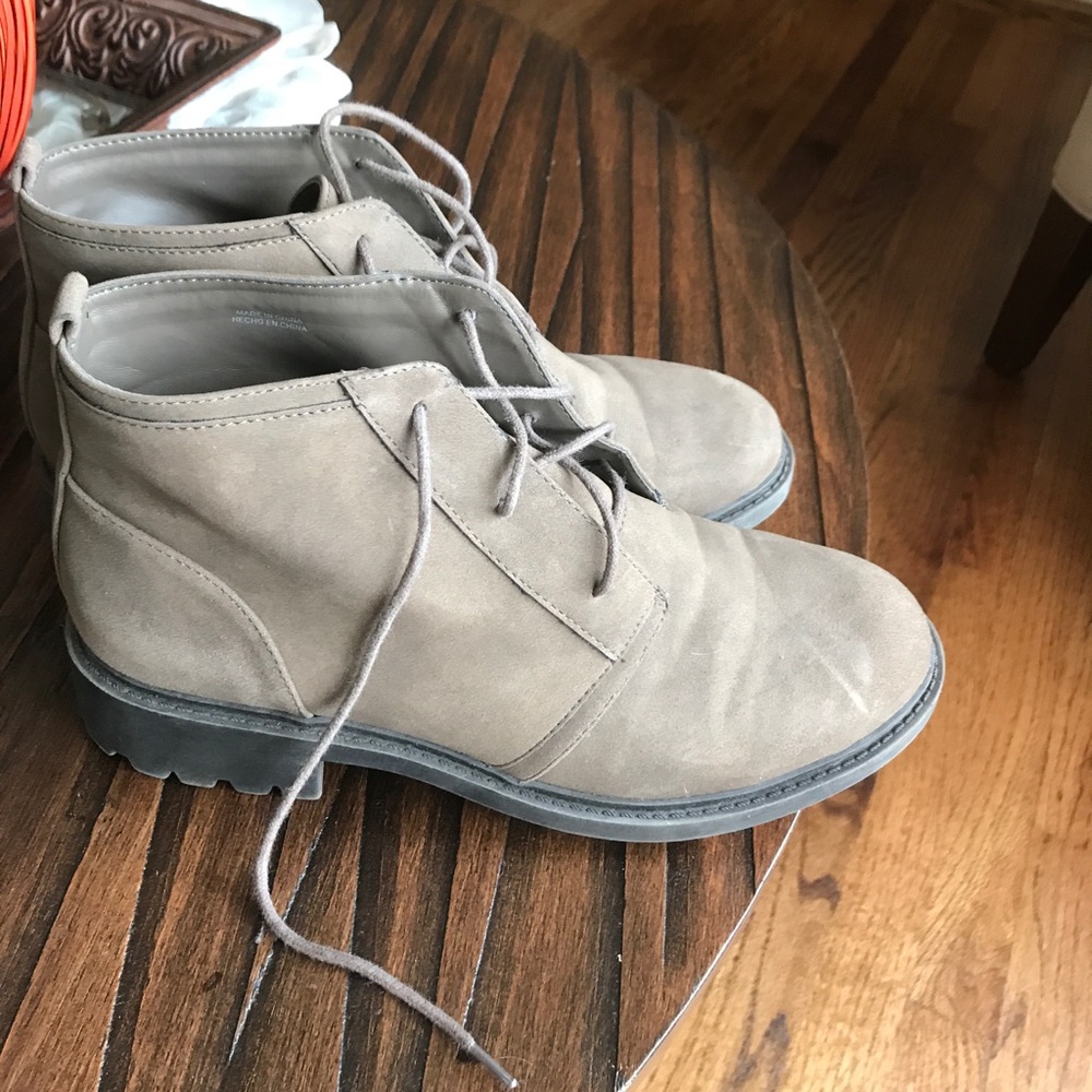Forever 21 Taupe Suede Laceup ankle Boots