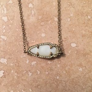 Kendra Scott white arrow pendant