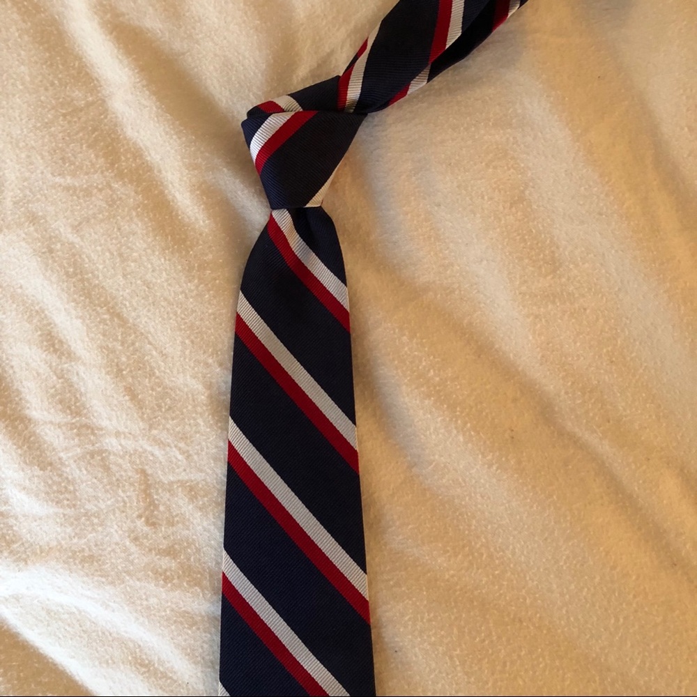 Nordstrom 1901 necktie; red, white, blue