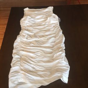 Calvin Klein cream Ruched Dress