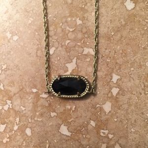 Kendra Scott black stone pendant necklace