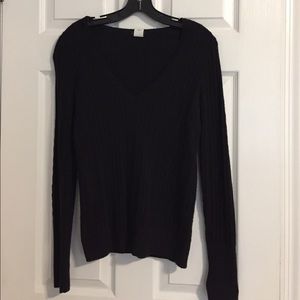 J. Crew black v-neck sweater Wool/Cashmere sz S