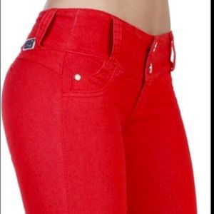 Red hot curvify jeans