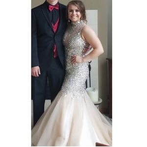 Jeweled Long Sparkly Dress