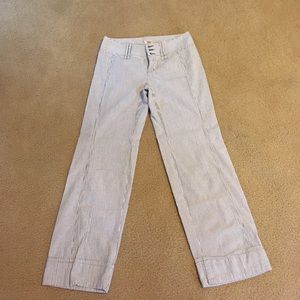 Seersucker wide leg pants
