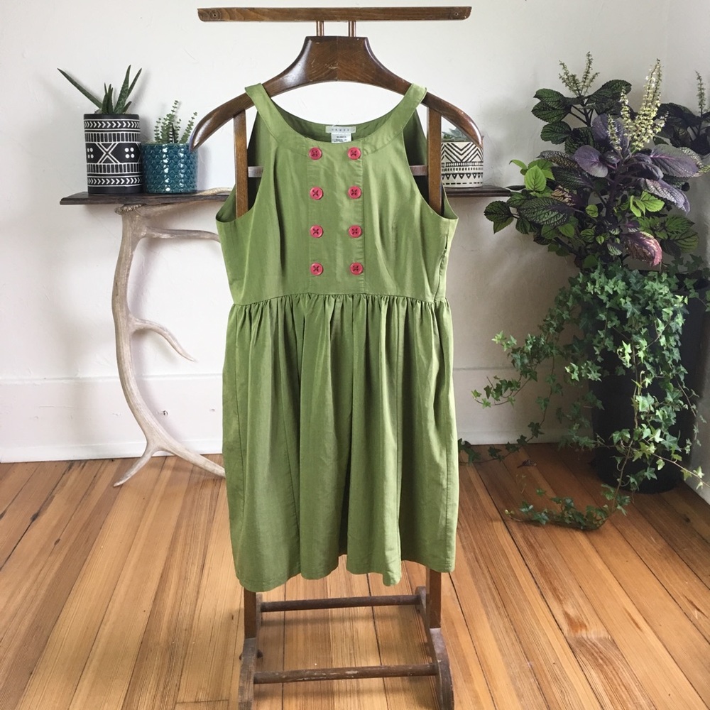 Olive green dress