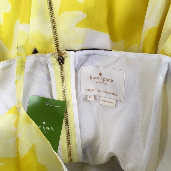 🎉HP🎉 Kate Spade Sunny Daisy Organza Bow Dress 2 - Picture 4 of 8