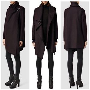 All Saint City Monument coat maroon