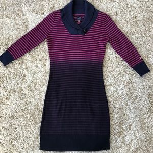 Tommy Girl pink/navy Sweater Dress sz Small