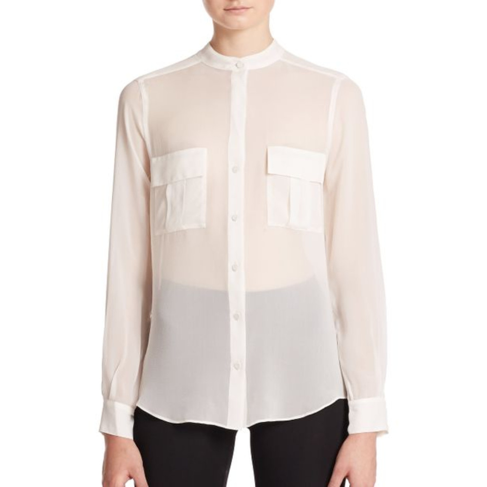 ❤️SOLD❤️ NWT BCBG MAX AZRIA Sheer Silk Blouse