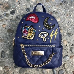 bebe Kara Faux Leather Mini Backpack