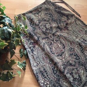 Liz Claiborne Paisley Maxi Wrap Skirt