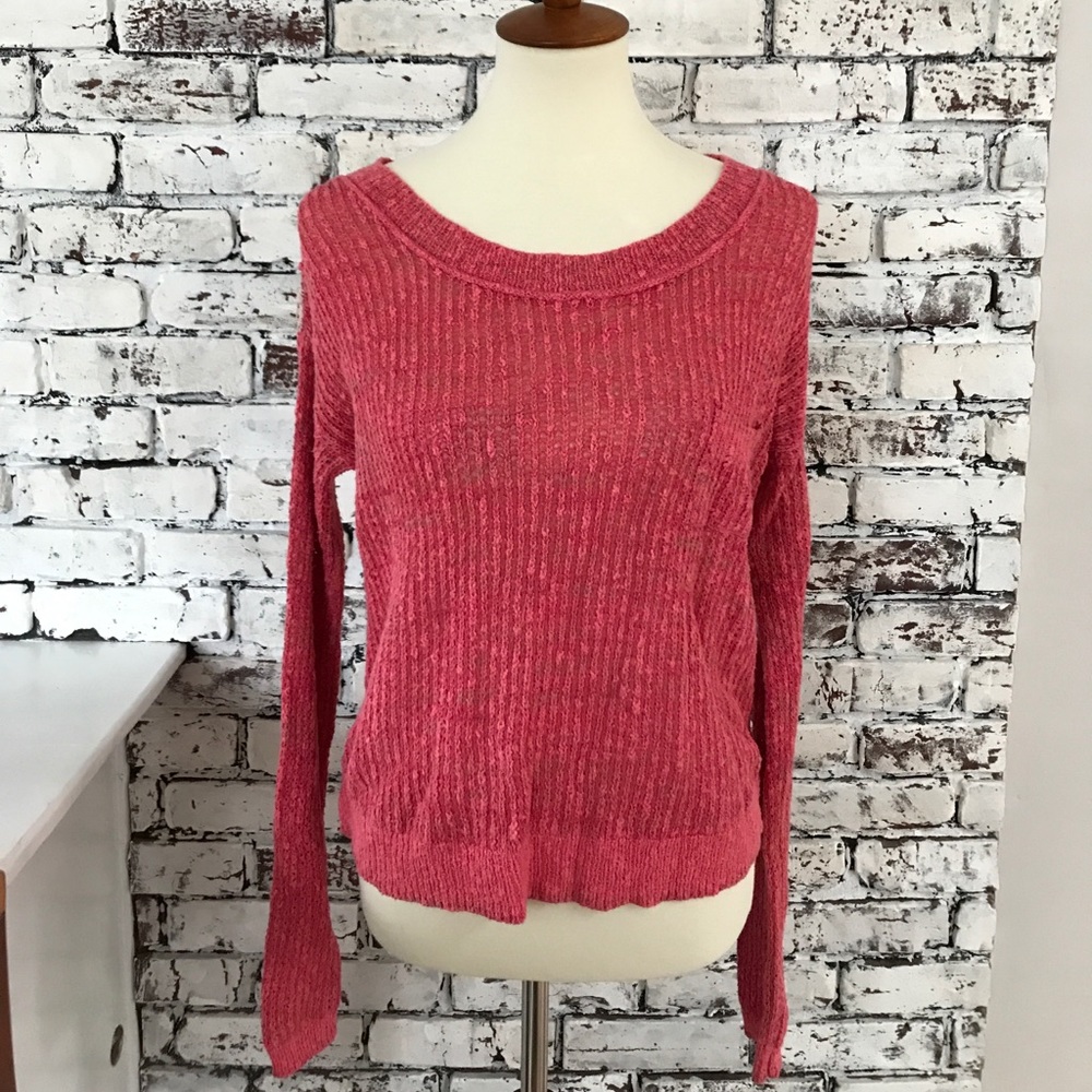 Free People Crochet Lace Sweater