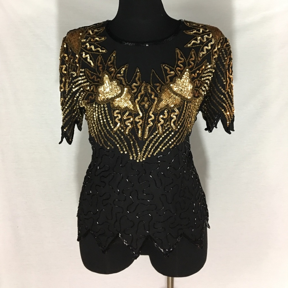 Vtg Sequin Top