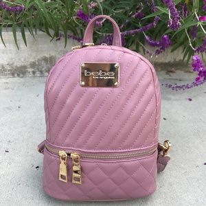 bebe Danielle Mini Quilt Faux Leather Backpack