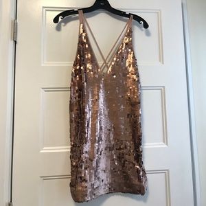 Rose gold sequin tunic/dress