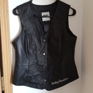 Real leather Harley Davidson leather vest