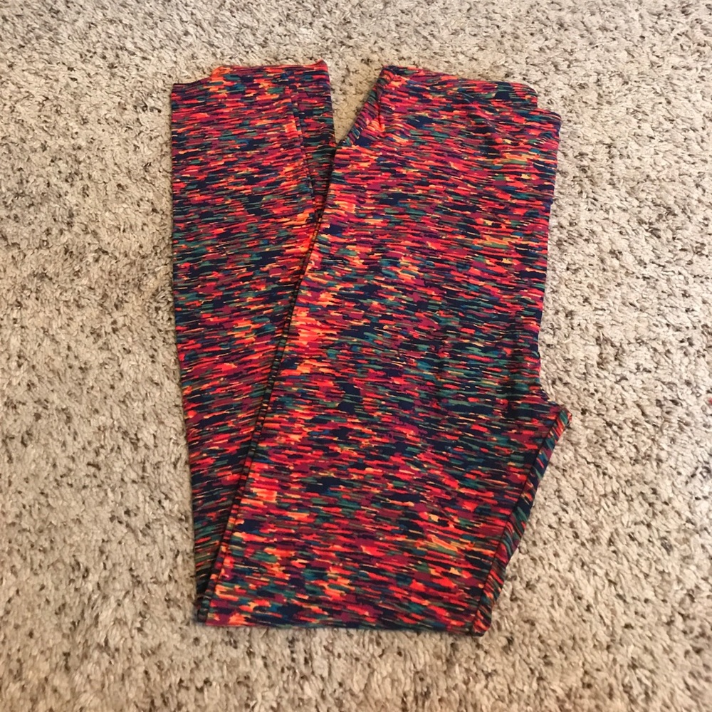 LuLaRoe Leggings One Size Pink Ana Blue