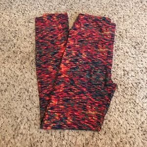 LuLaRoe Leggings One Size Pink Ana Blue