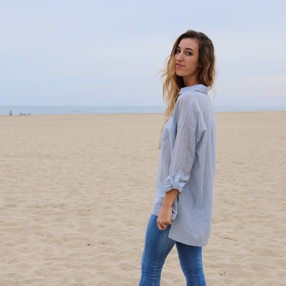 blue striped shirt - Picture 1 of 5