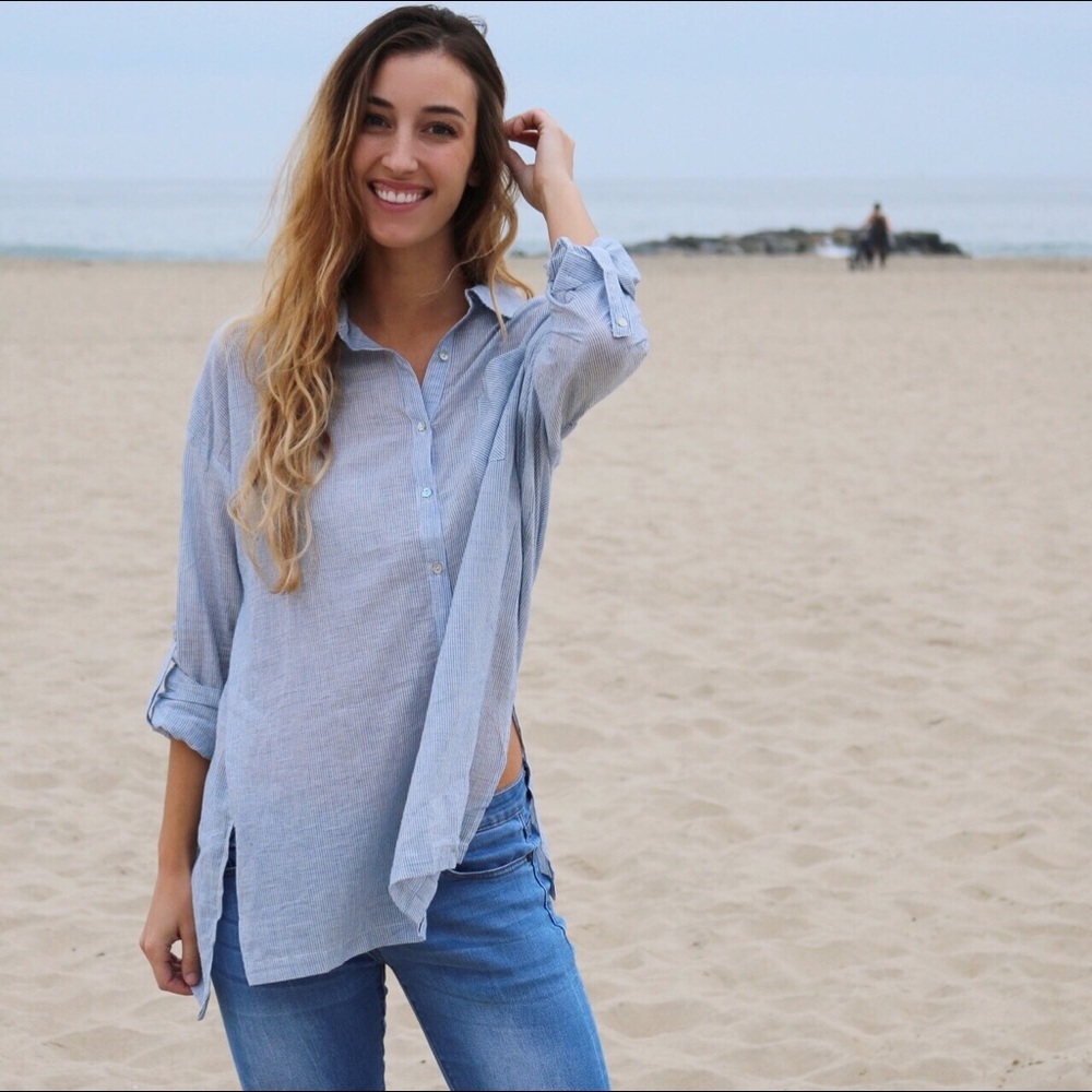 blue striped shirt - Picture 2 of 5