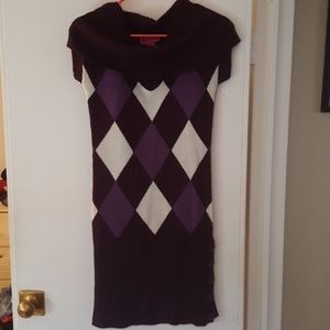 Purple sweater dress