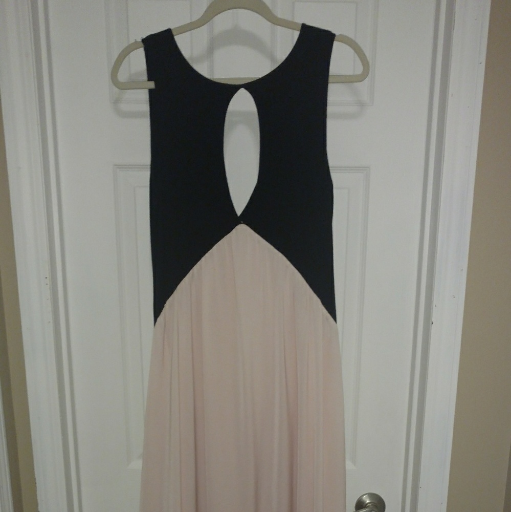 Black and blush reversible A-line special occasion
