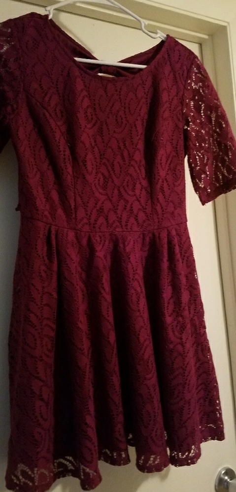 Light Maroon color young adult dress