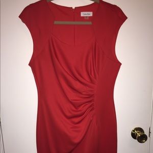 Calvin Klein classic red dress.