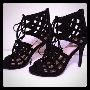 Sexy laced up high heels