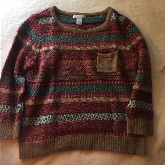 Design Theory Wool blend print sweater - Picture 2 of 6