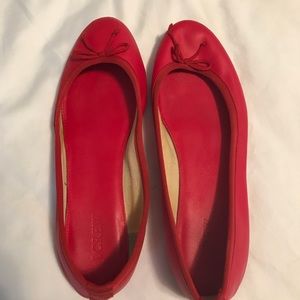 JCrew red Ballet Flats