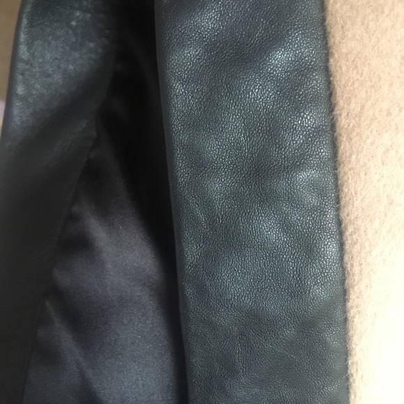 Club Monaco wool, silk, and leather zip up poncho - Picture 4 of 4