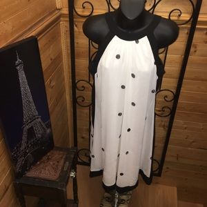 NWT Jonathan Martin sleeveless dress black white