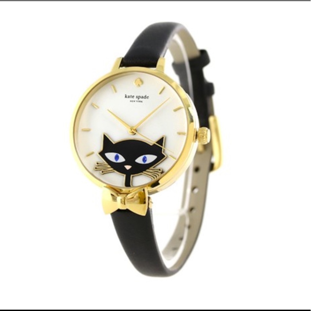 Kate spade black cat watch