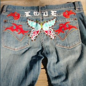 People for Peace boho flare jeans size 32