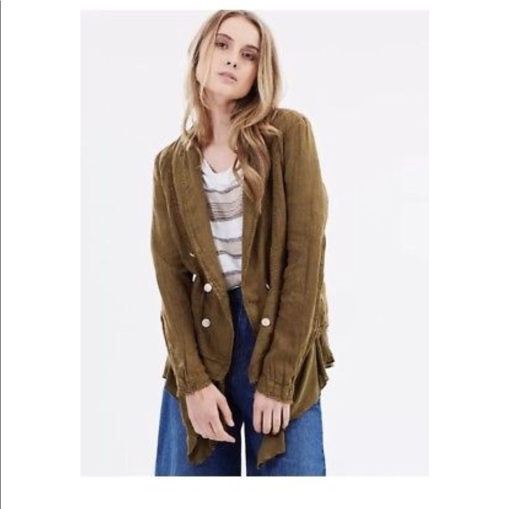 Free People Moss Layered Military Jacket